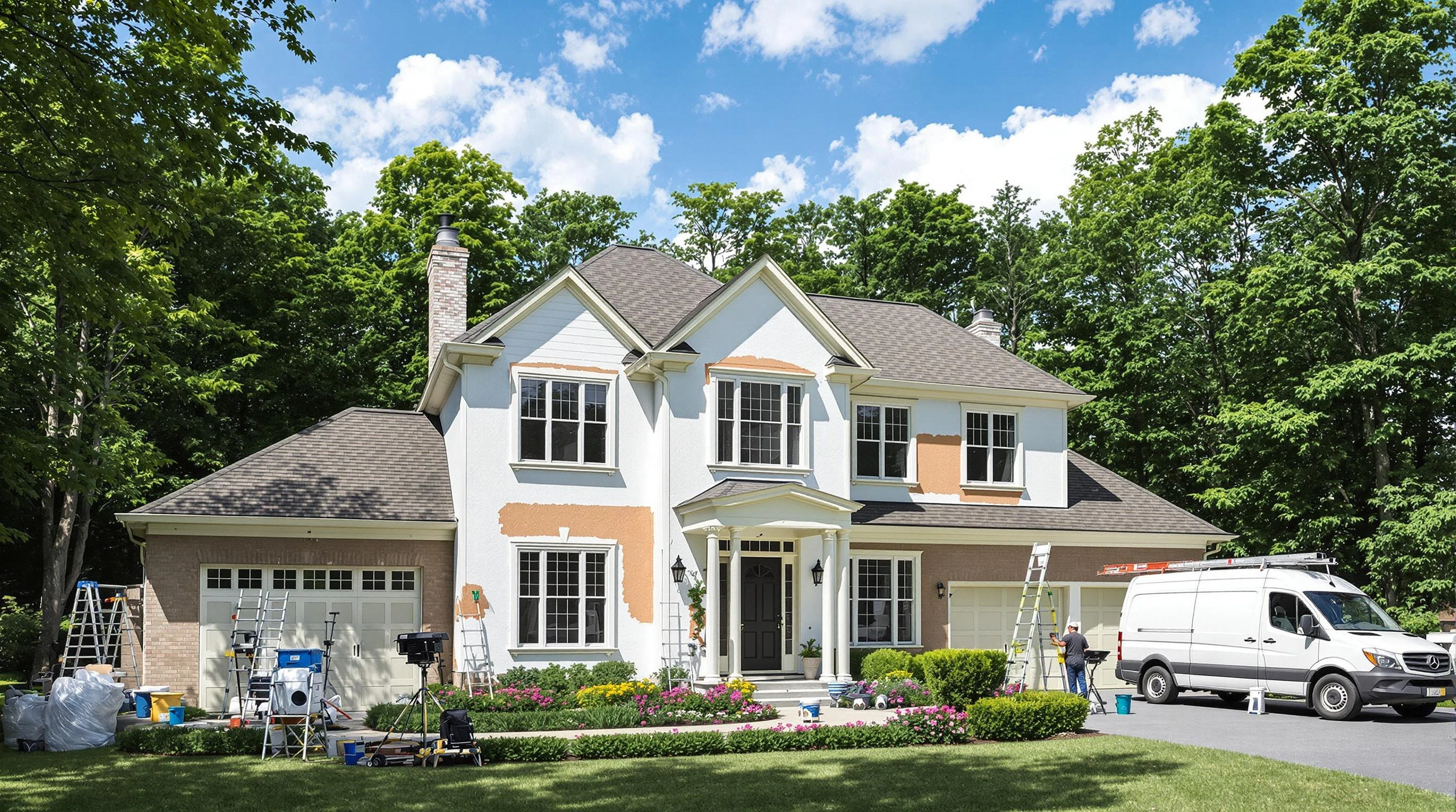 Painesville House Painters painting crew working in Eastlake, OH